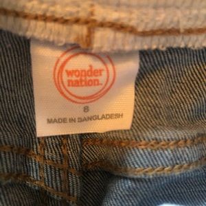 Wonder Nation kids size 8 Jean shorts